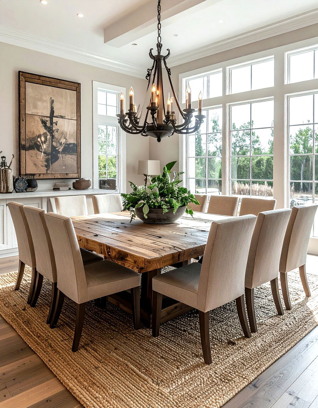Large Square Dining Table For Eight - 30 square dining room ideas