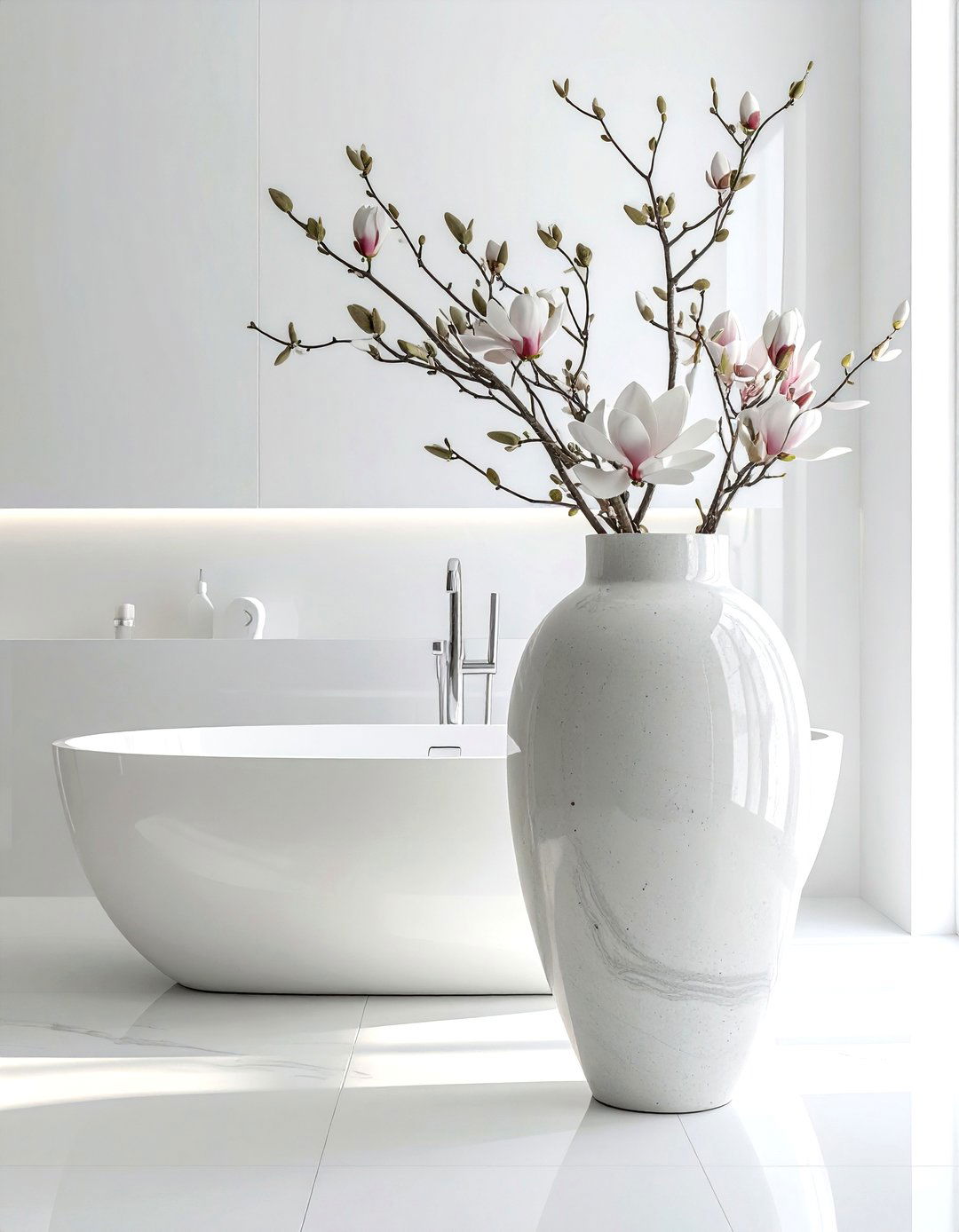 Large Statement Vase For Bathtub - 30 bathroom vase ideas