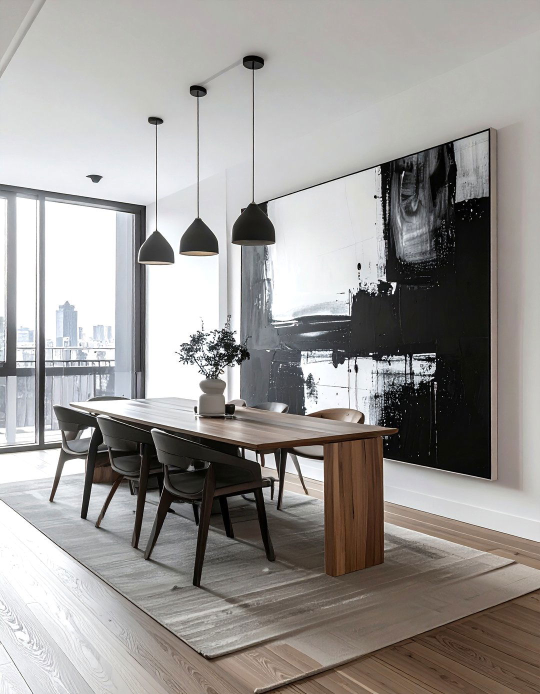 Large Wall Art - 30 minimalist dining room ideas
