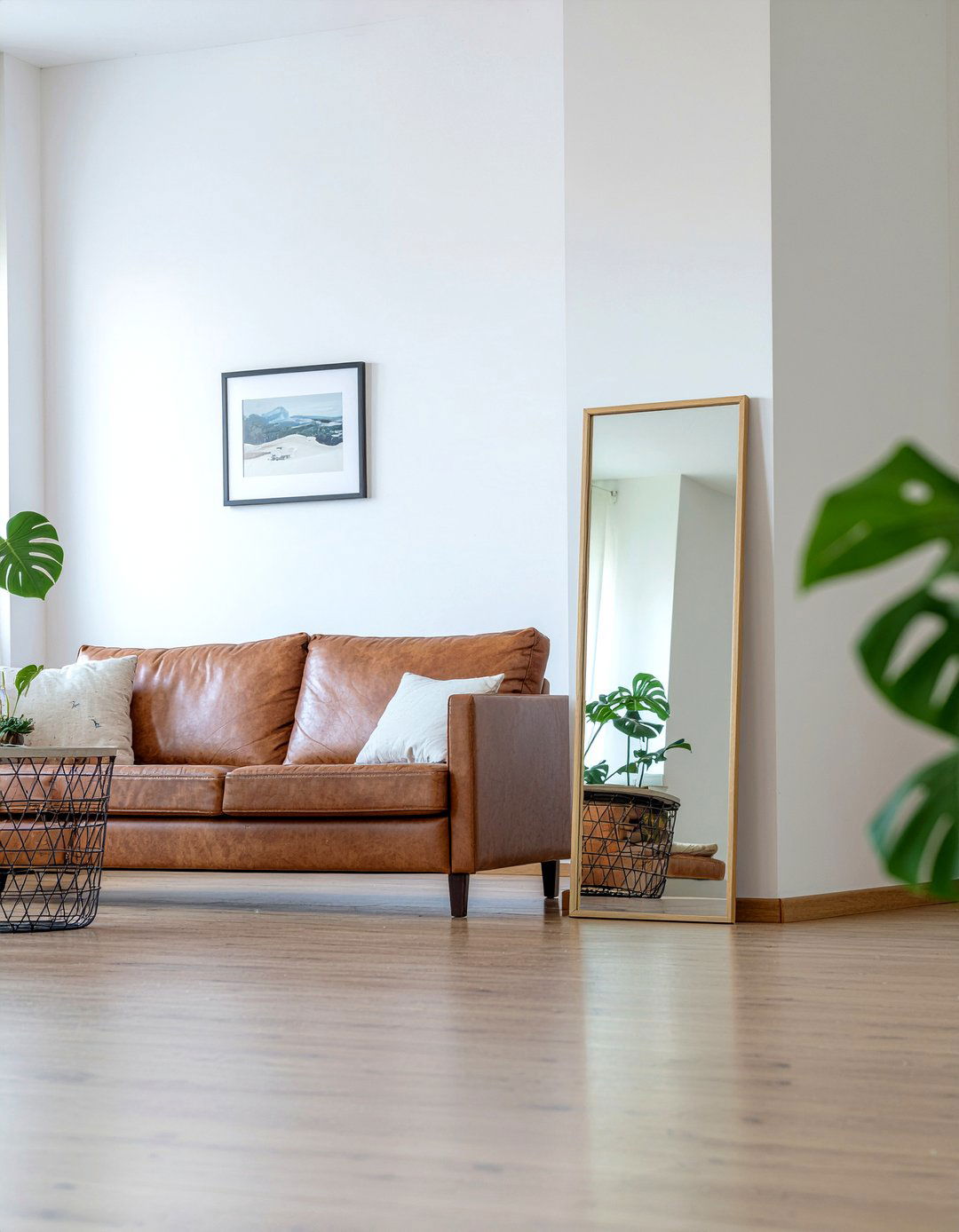 Large Wall Mirror - 30 living room refresh ideas