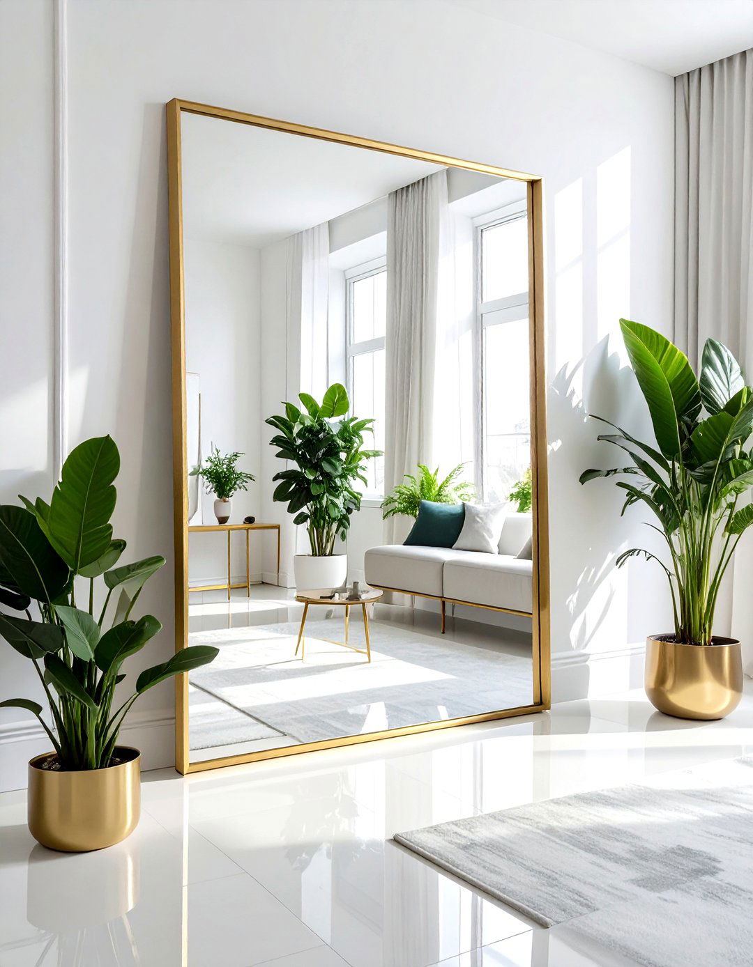 Large Wall Mirror - 30 real life decor ideas