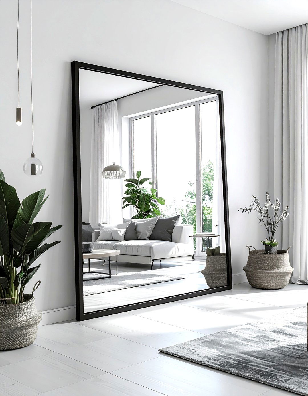 Large Wall Mirror - 30 starter home decor ideas