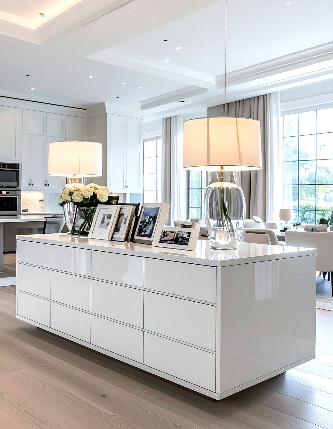 Large White Sideboard - 30 white buffet dining room ideas