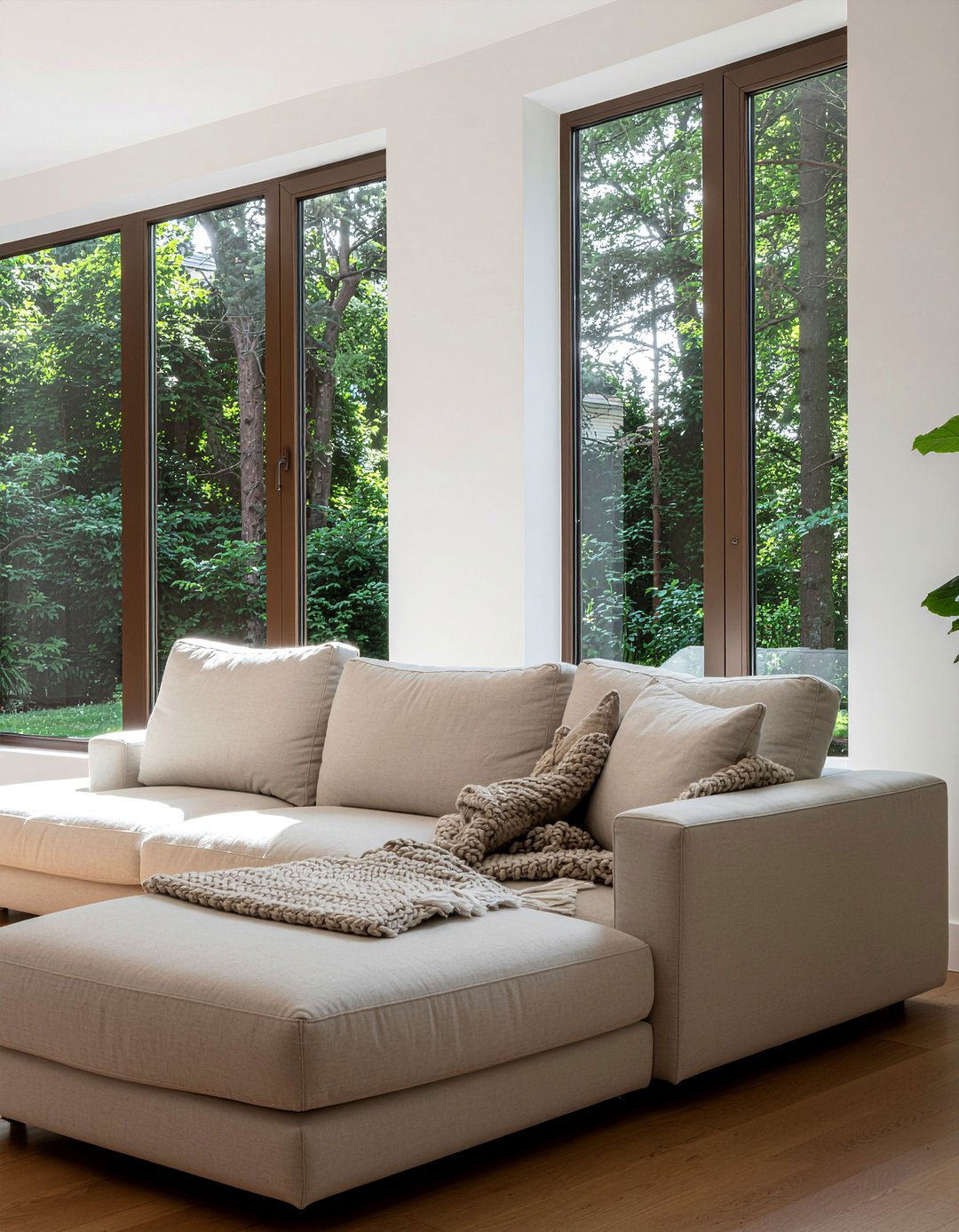 Large Window Bronze Frame Design - 30 bronze accent living room ideas