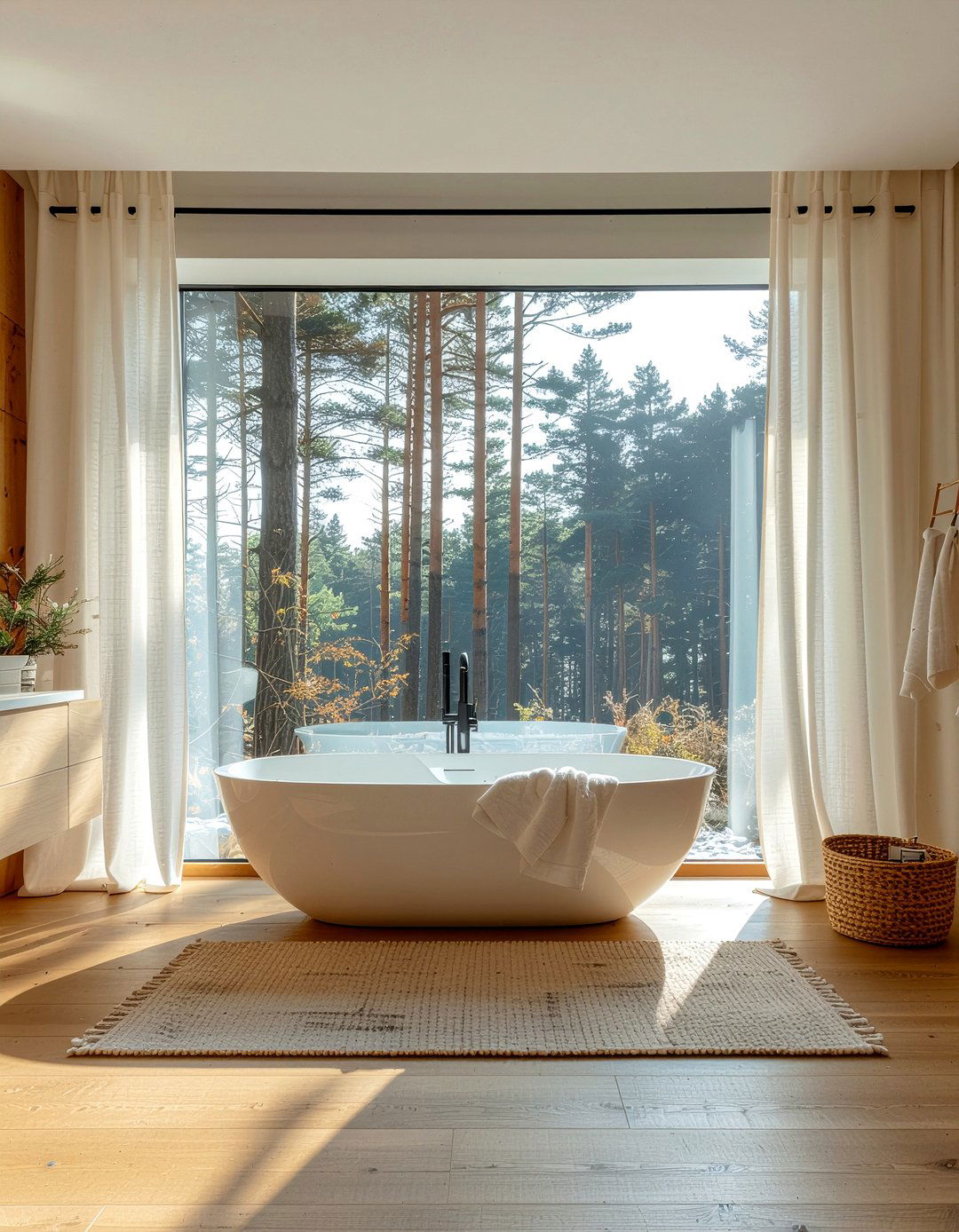 Large Window In Bathroom - 30 Scandinavian bathroom ideas
