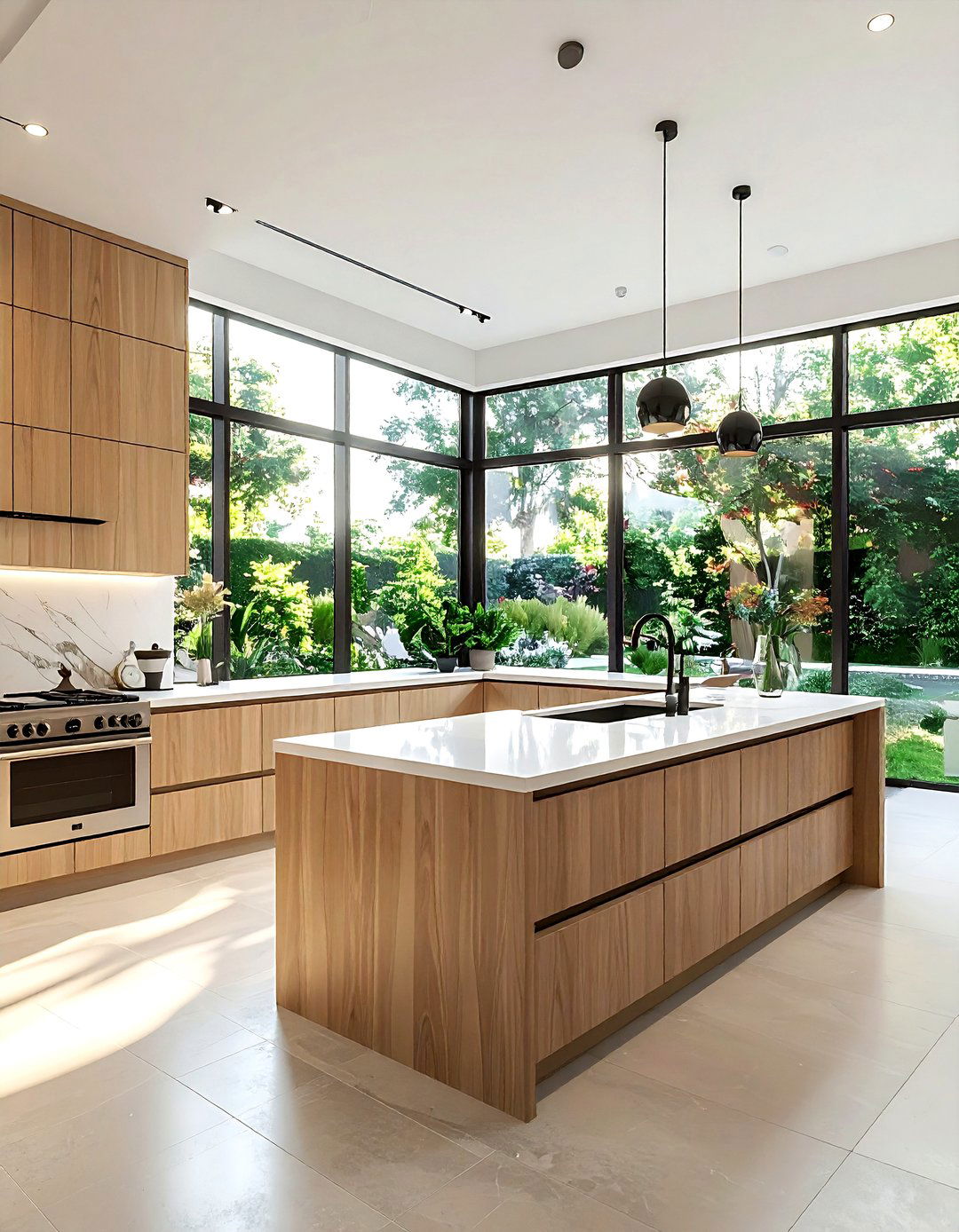 Large Window Kitchen - 30 simple kitchen ideas