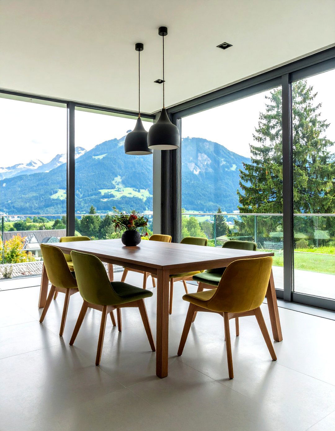 Large Window Mountain View - 30 Swiss dining room ideas