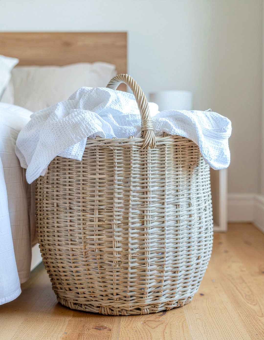 Large Woven Laundry Basket - 30 bedroom storage baskets