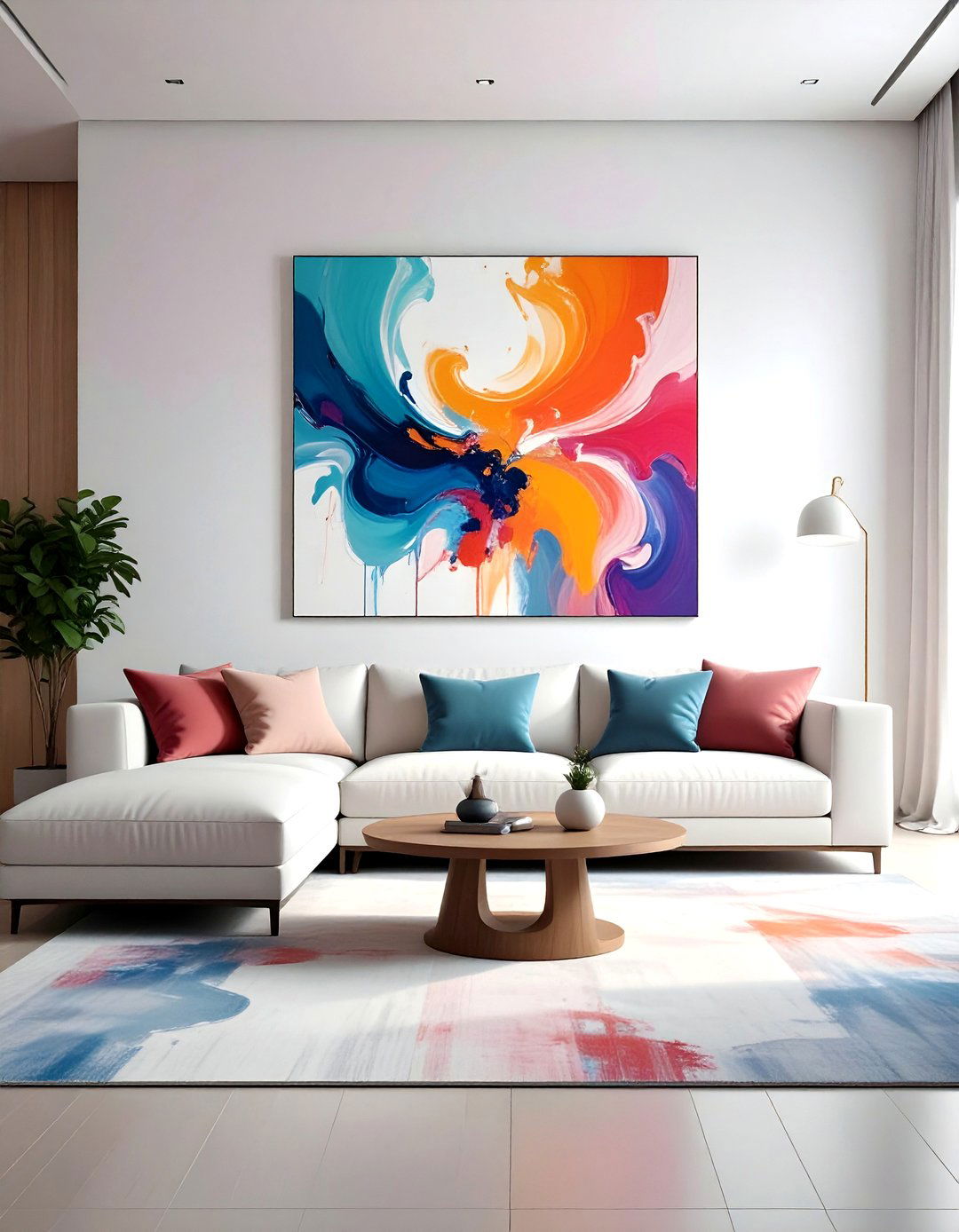 Large abstract canvas - 30 high-end decor ideas
