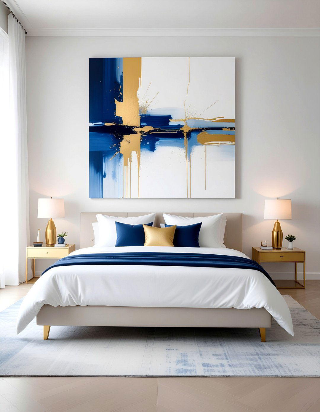 Large abstract painting - 30 contemporary bedroom ideas