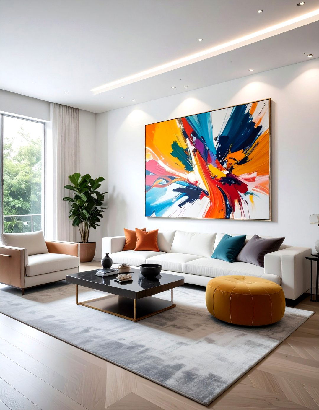 Large abstract wall art - 30 luxury home decor ideas