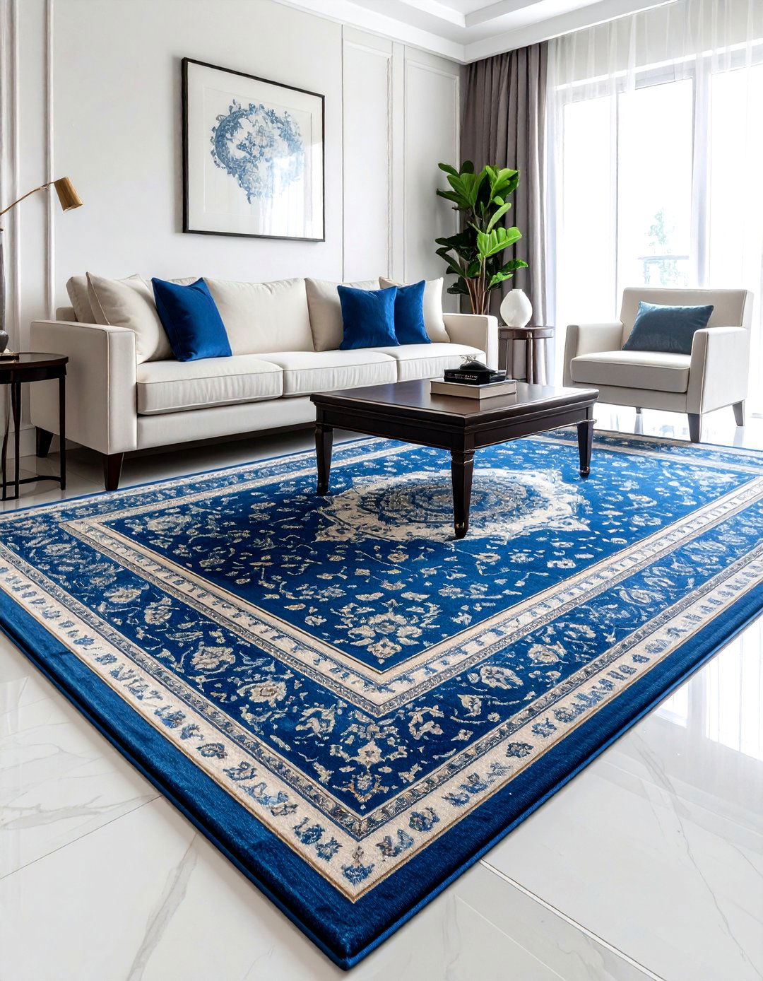 Large area rug - 30 renter-friendly decor ideas