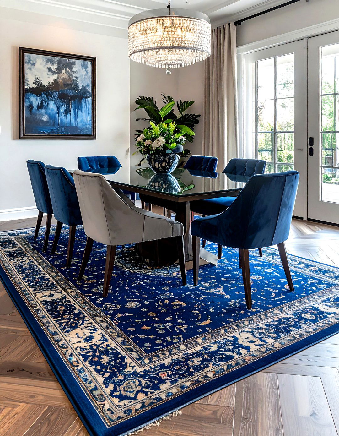 Large area rug - 30 temporary dining room ideas