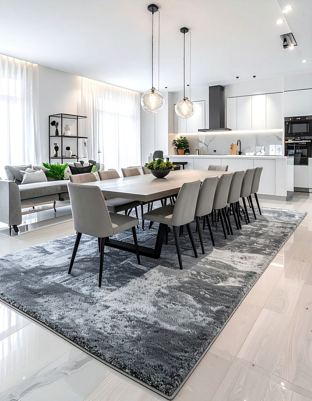 Large area rug dining room - 30 dining room rug ideas