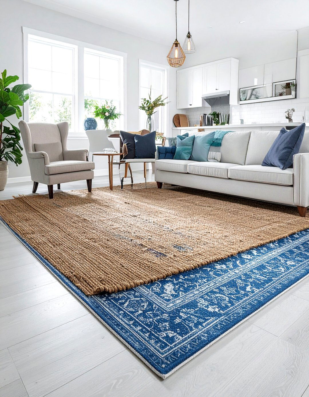 Large area rugs for open floor plans - 30 new construction decor ideas