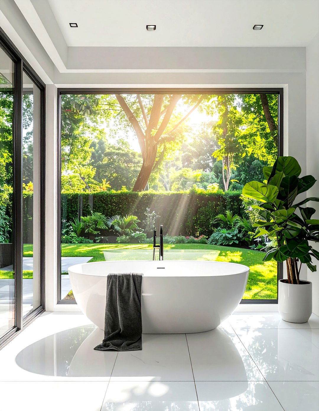 Large bathroom window - 30 calming bathroom ideas