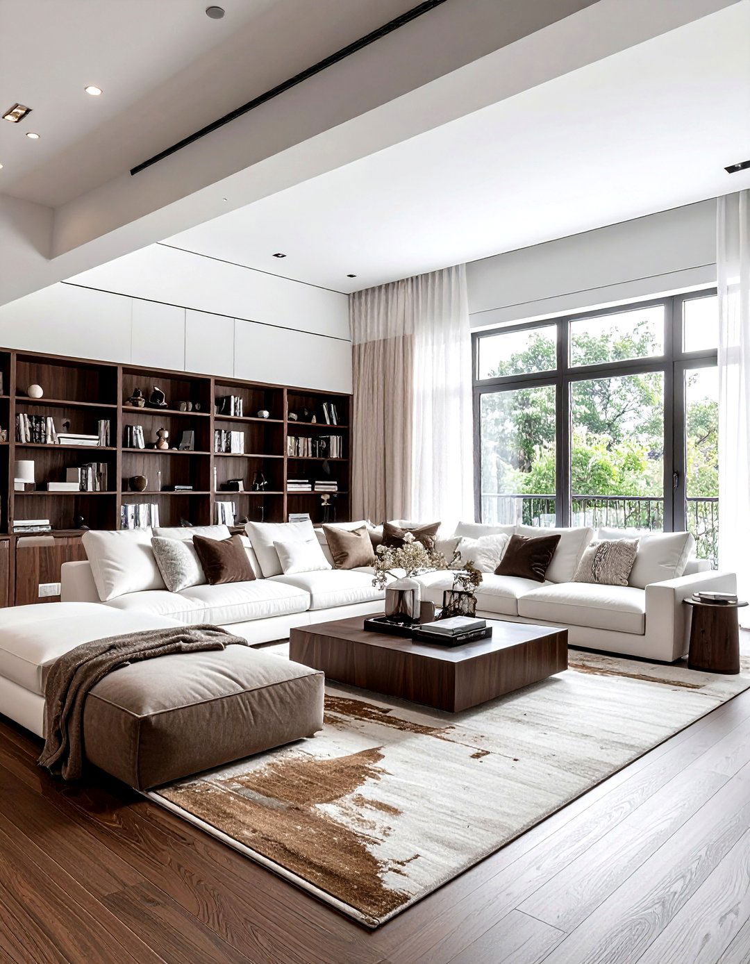 Large brown and white living room - 30 brown and white living room ideas
