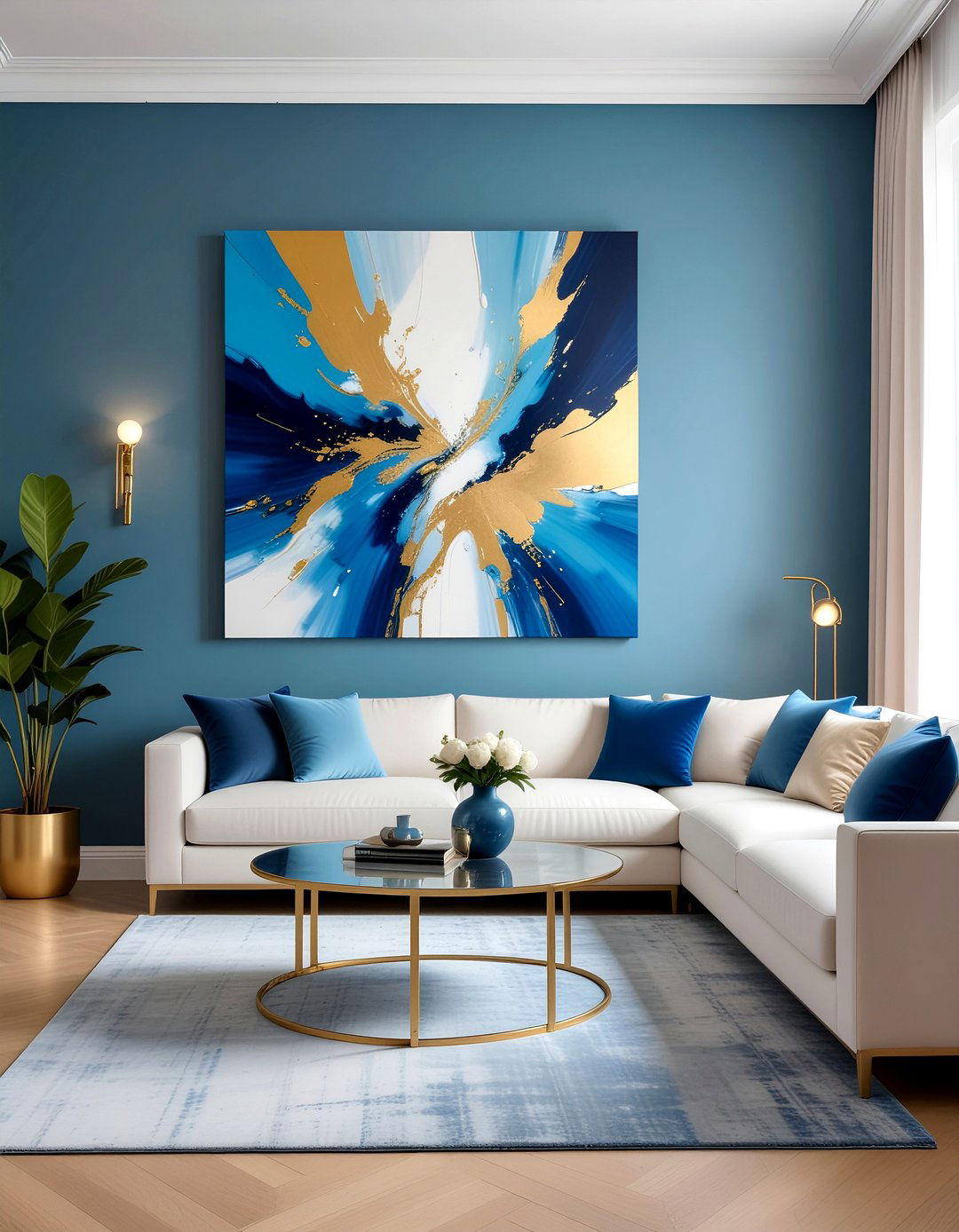 Large canvas wall art - 30 renter living room ideas