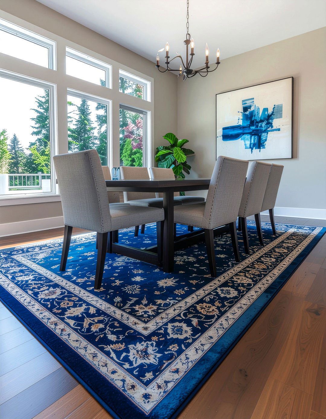 Large dining room area rug - 30 practical dining room ideas