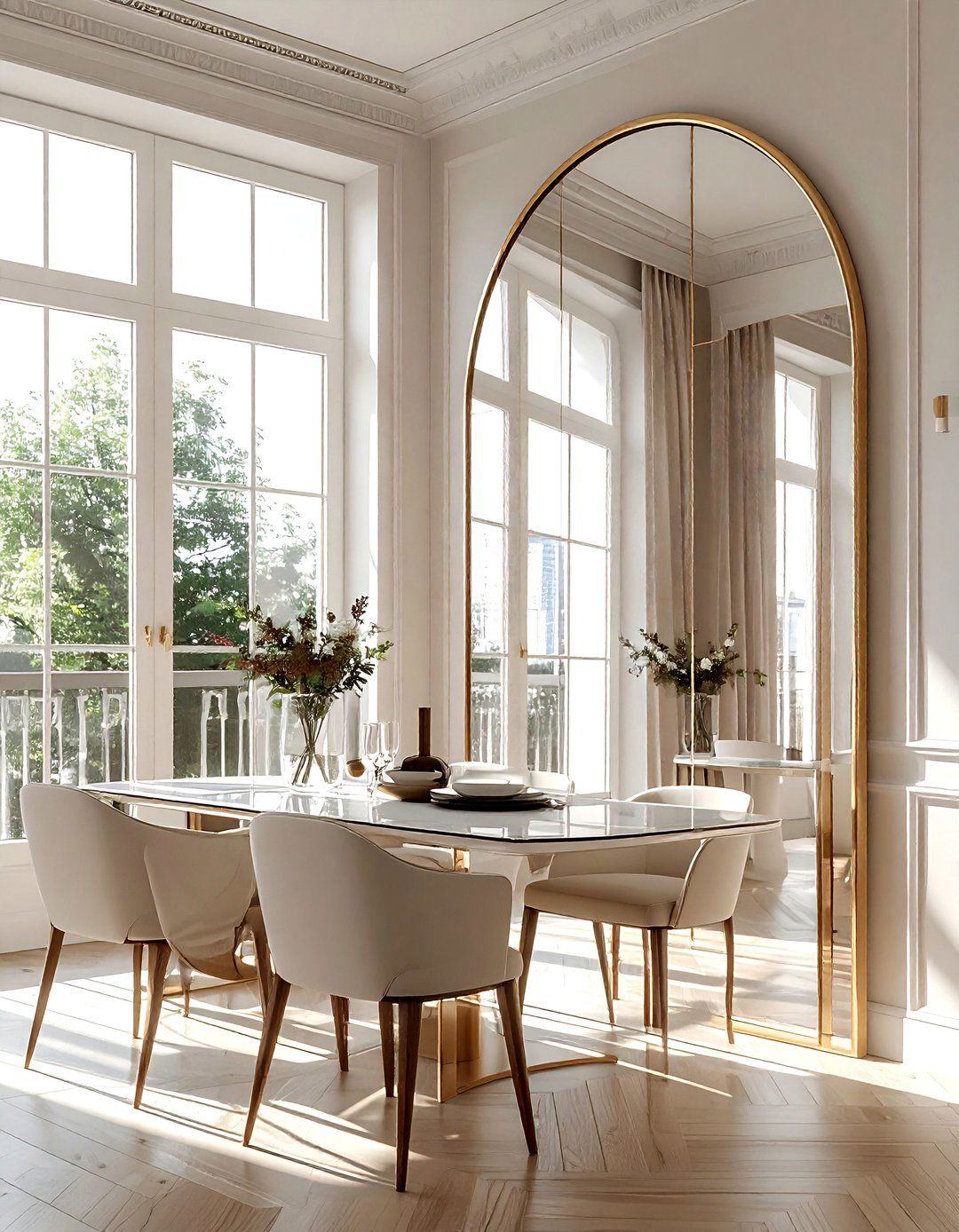 Large dining room mirror - 30 dining room design tips