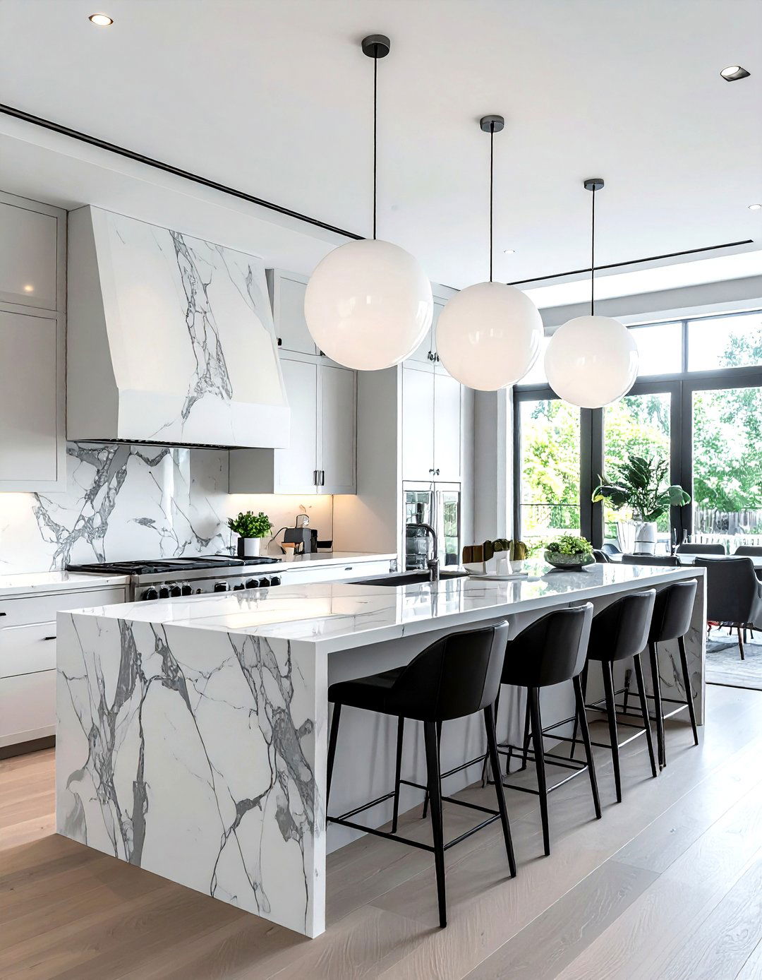 Large dome pendant - 30 kitchen island pendant ideas