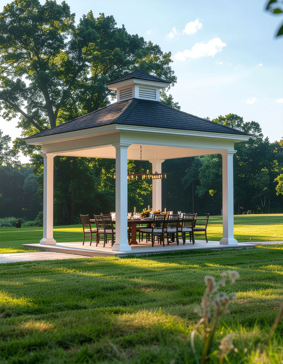 Large family gazebo - 30 gazebo dining ideas
