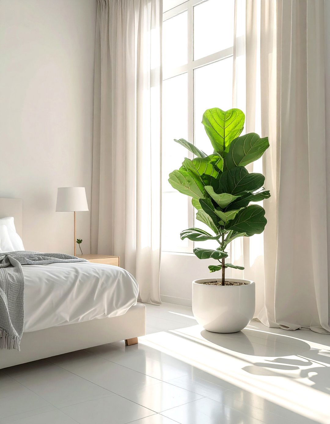 Large floor plant - 30 no drill bedroom ideas