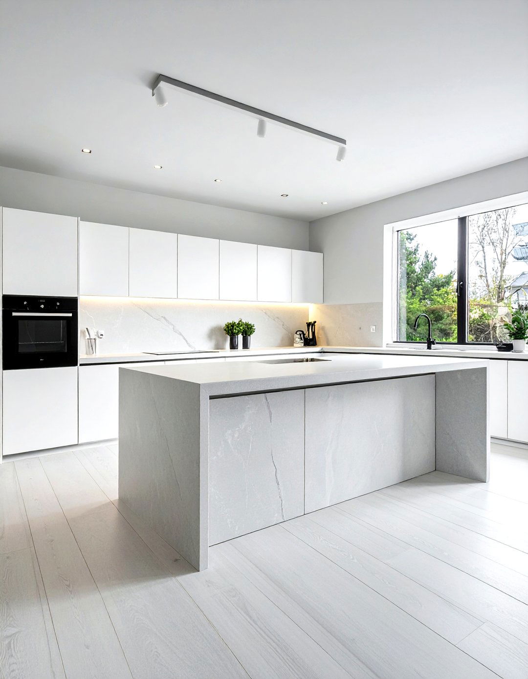 Large format porcelain countertop - 30 kitchen countertop ideas