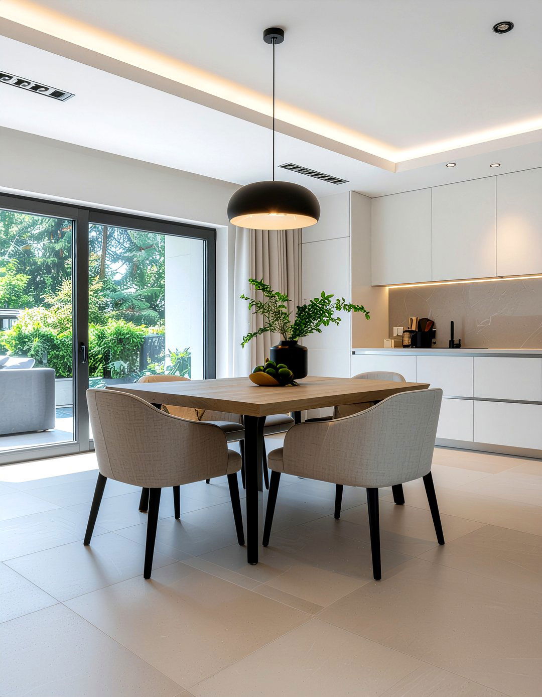 Large format tile - 30 dining room tile floor ideas