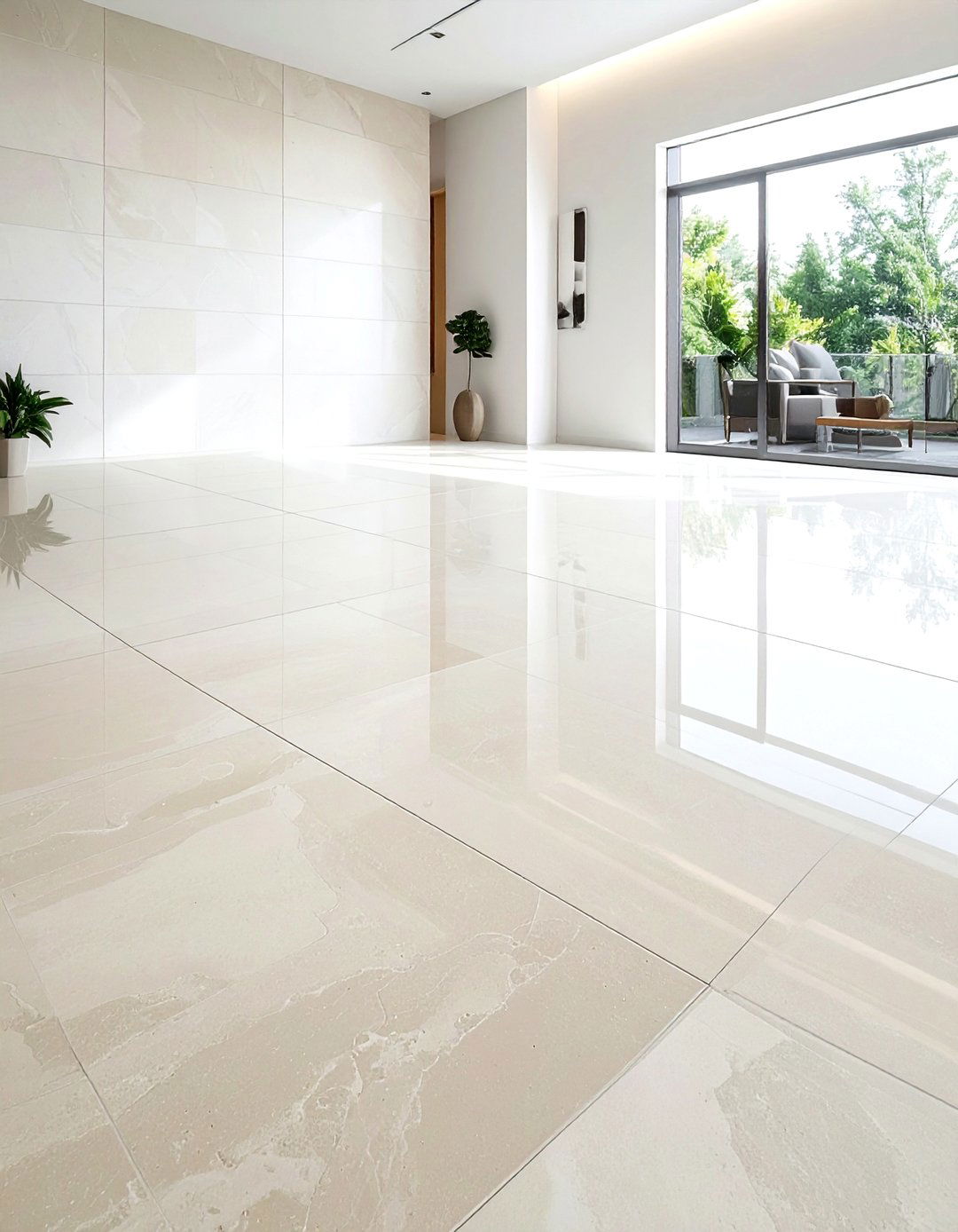 Large format tile - 30 bathroom space-saving ideas