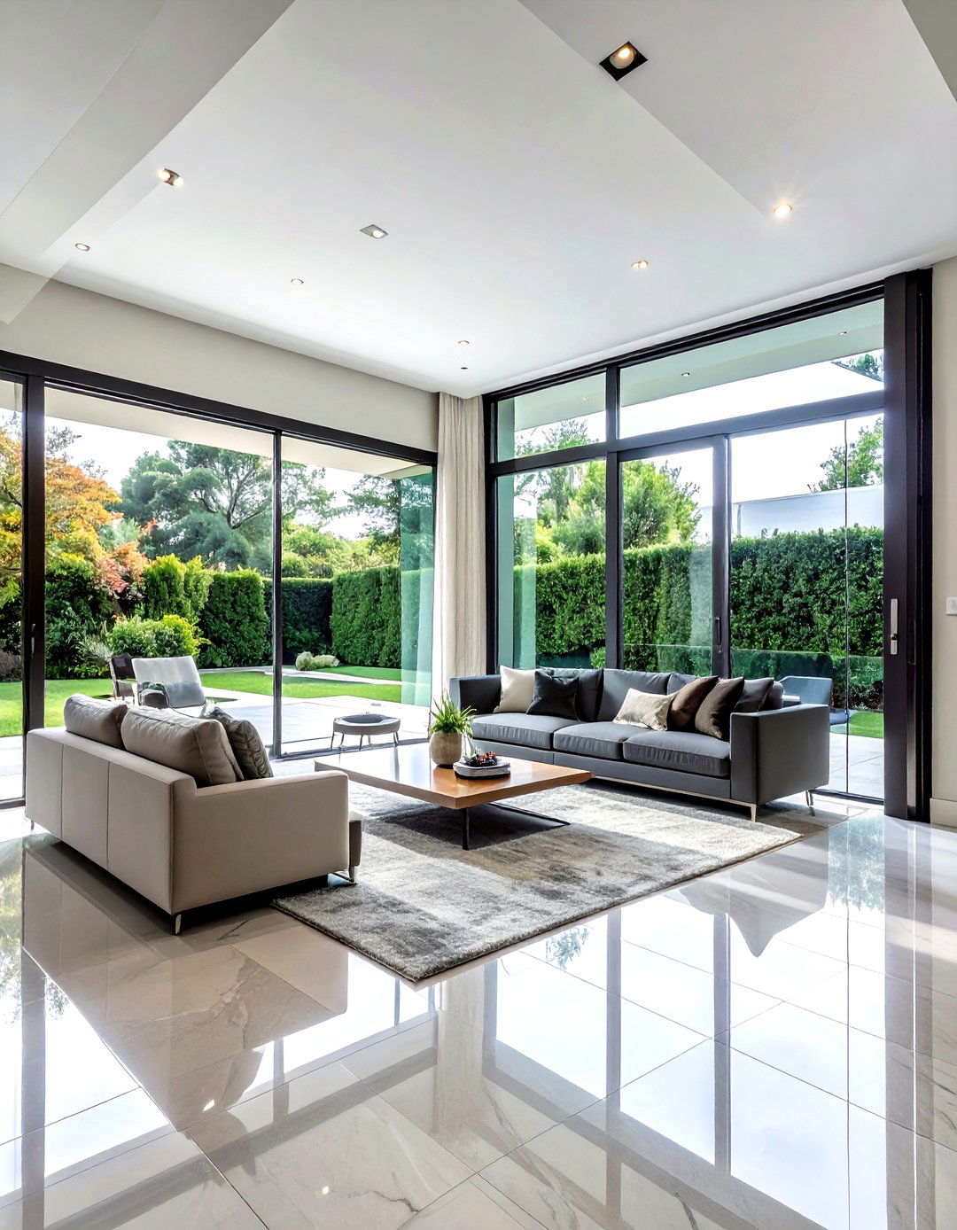 Large glass bifold doors - 30 living room bifold doors