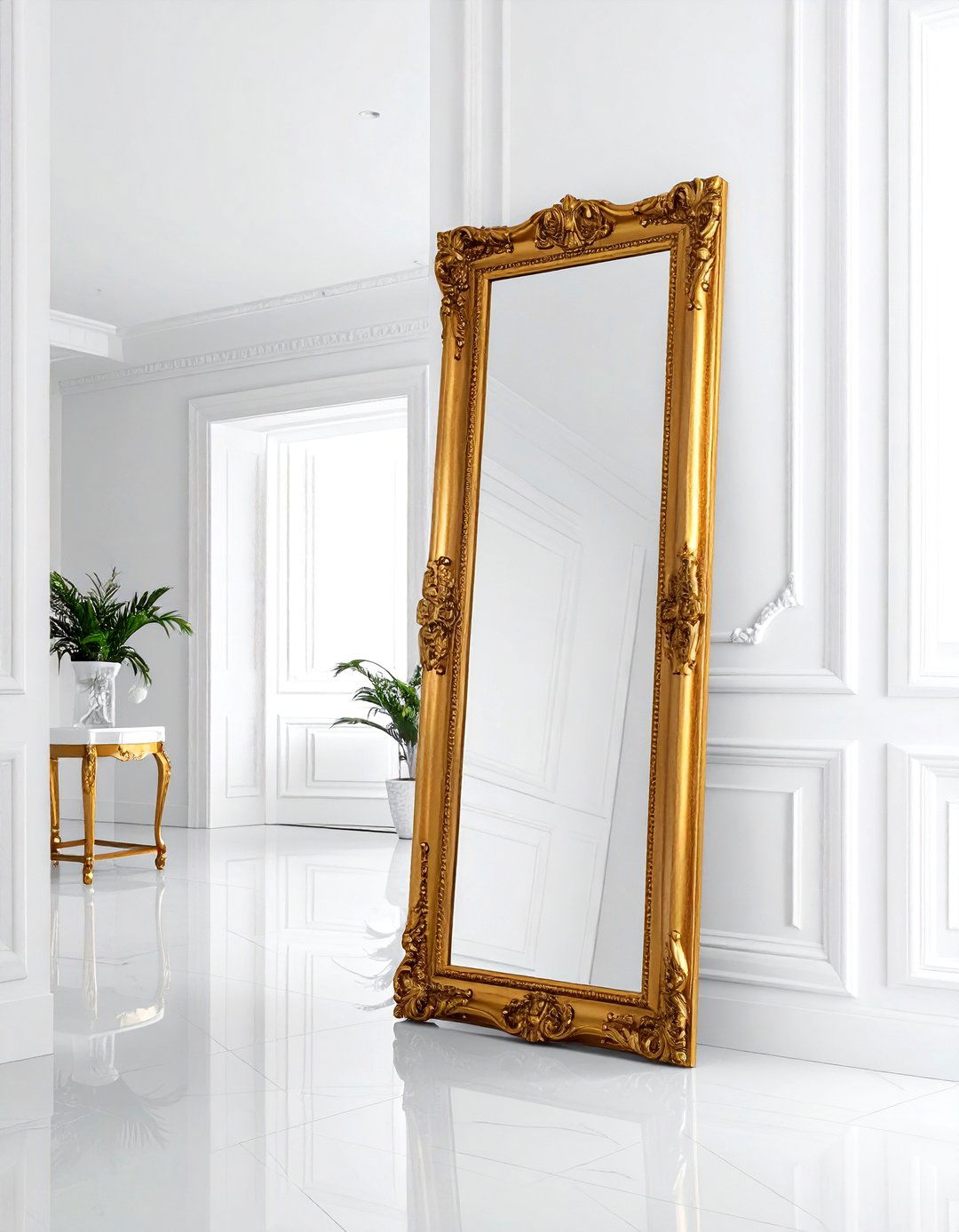 Large gold mirror - 30 luxurious decor ideas