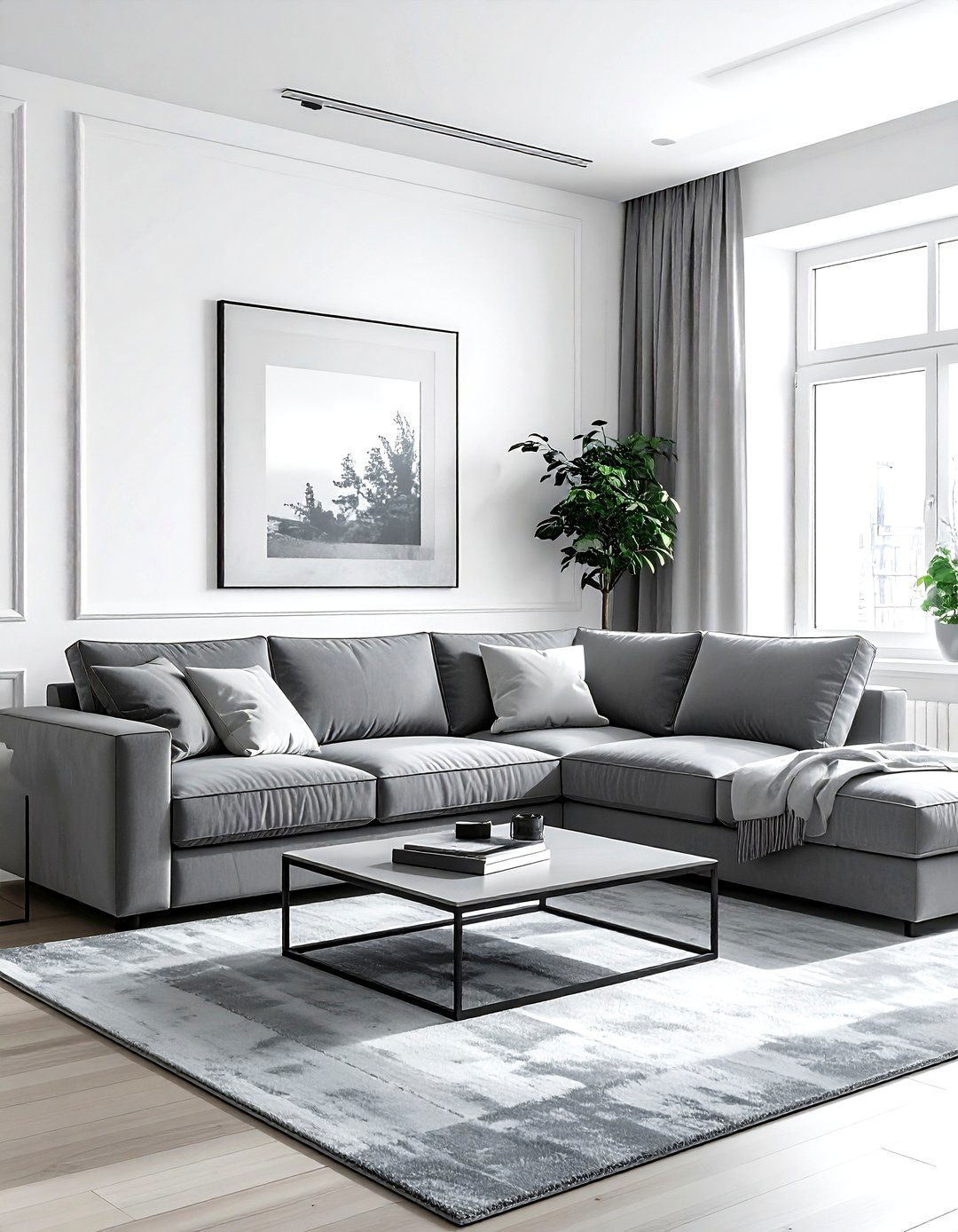 Large gray sectional living room - 30 modern gray living room ideas