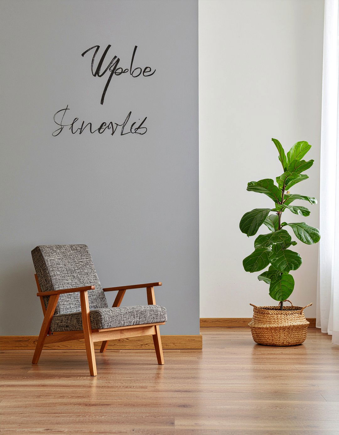 Large indoor plant - 30 warm gray living room ideas