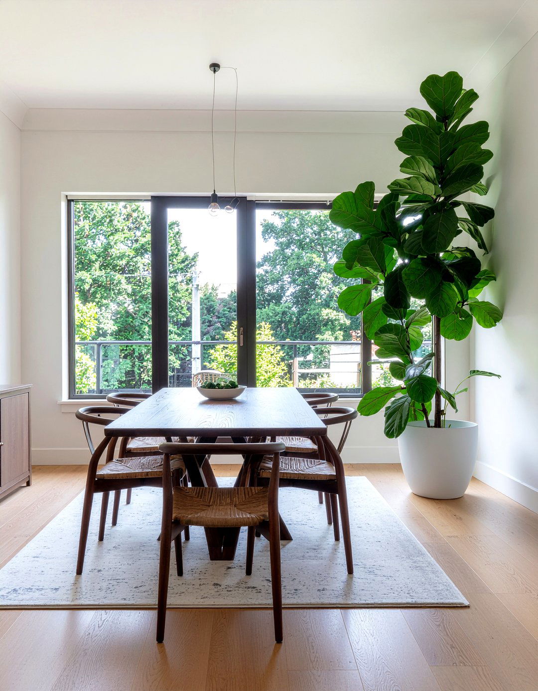 Large indoor plants for dining room - 30 easy dining room makeover ideas