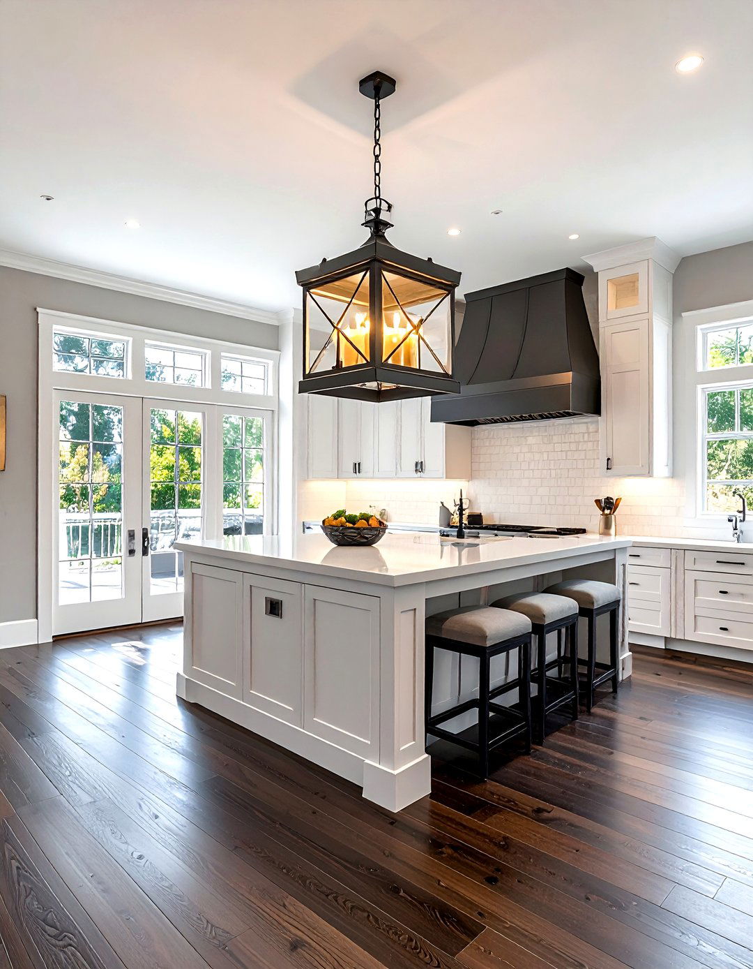 Large lantern pendant - 30 kitchen island pendant ideas