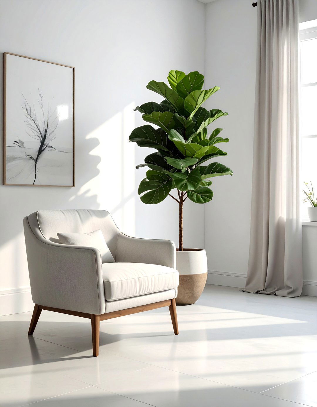Large leafy indoor plant - 30 nature-inspired decor ideas