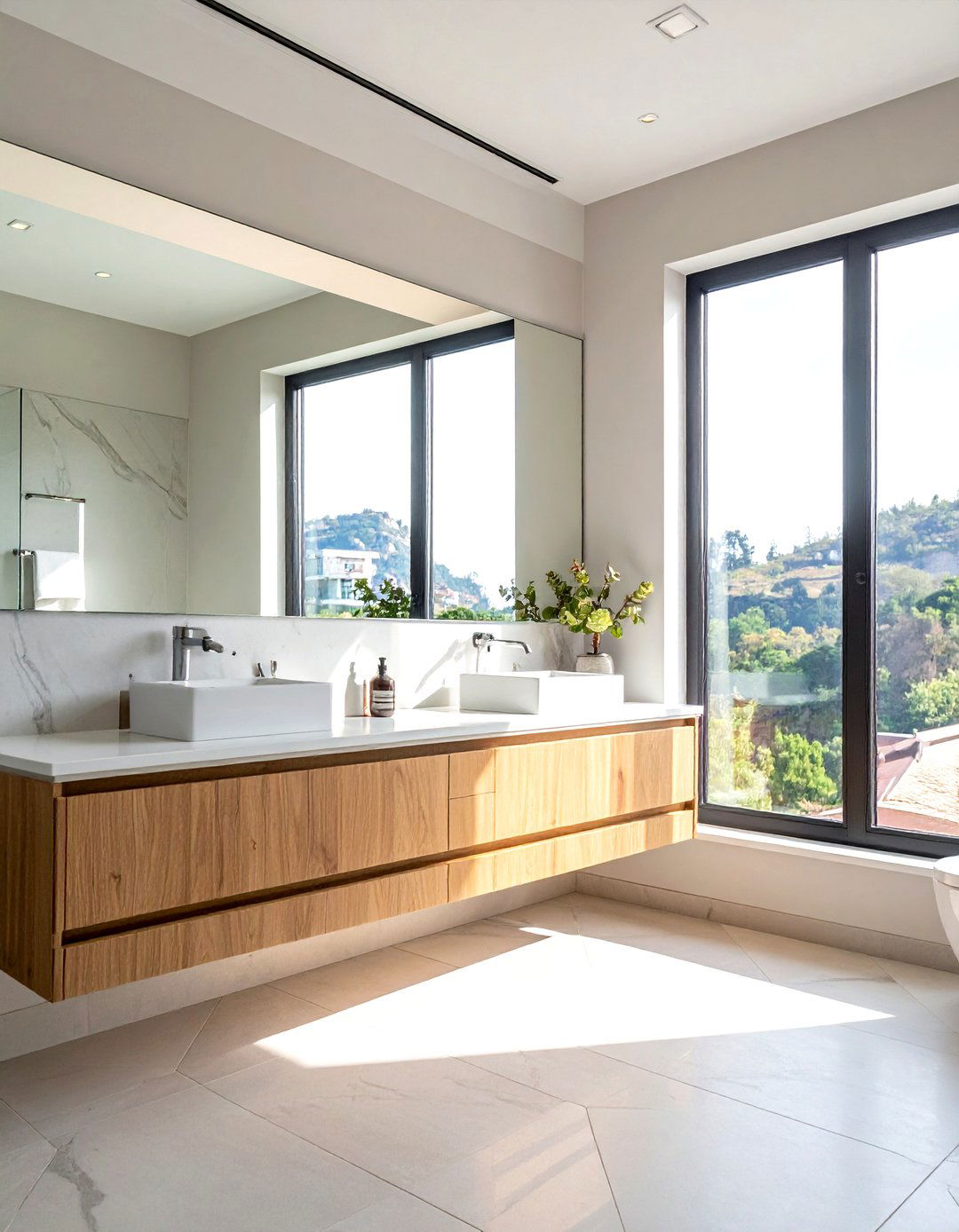 Large mirror bathroom - 30 bright bathroom ideas