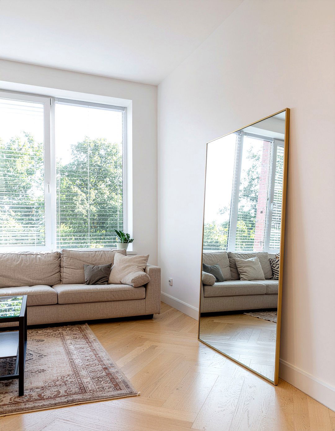 Large mirror living room - 30 casual living room ideas