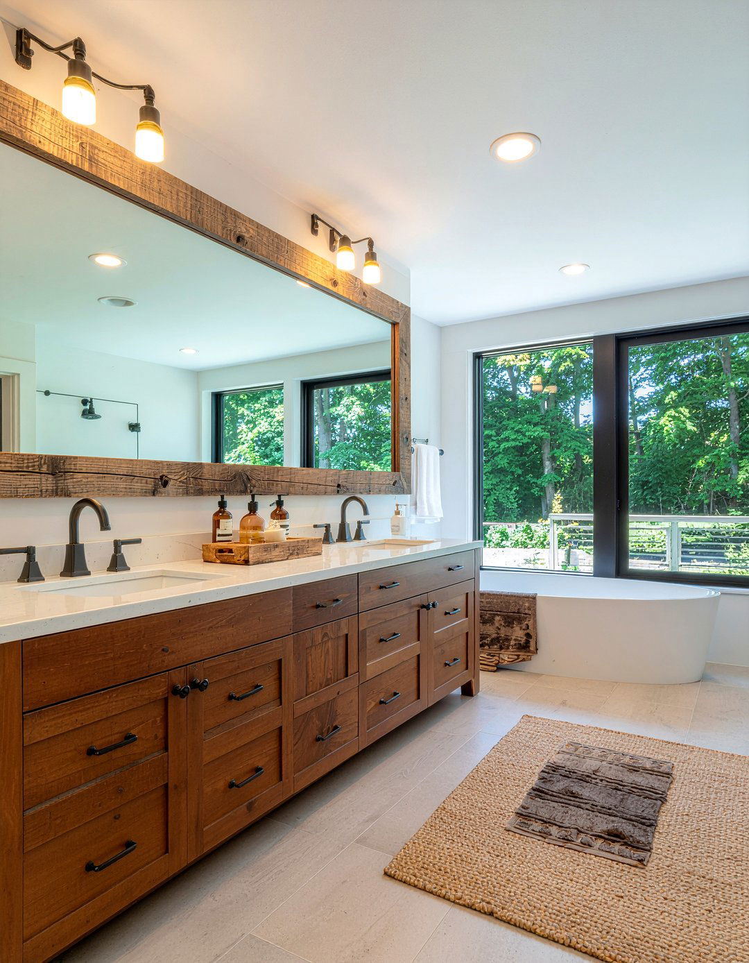 Large mirror ranch bathroom - 30 ranch bathroom ideas