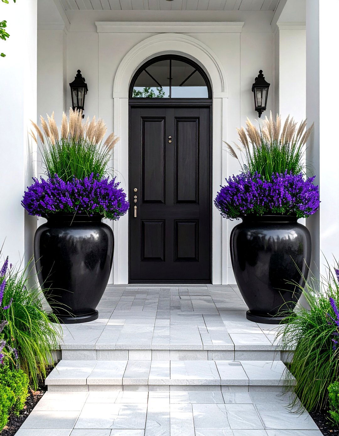 Large outdoor planters - 30 porch decor ideas