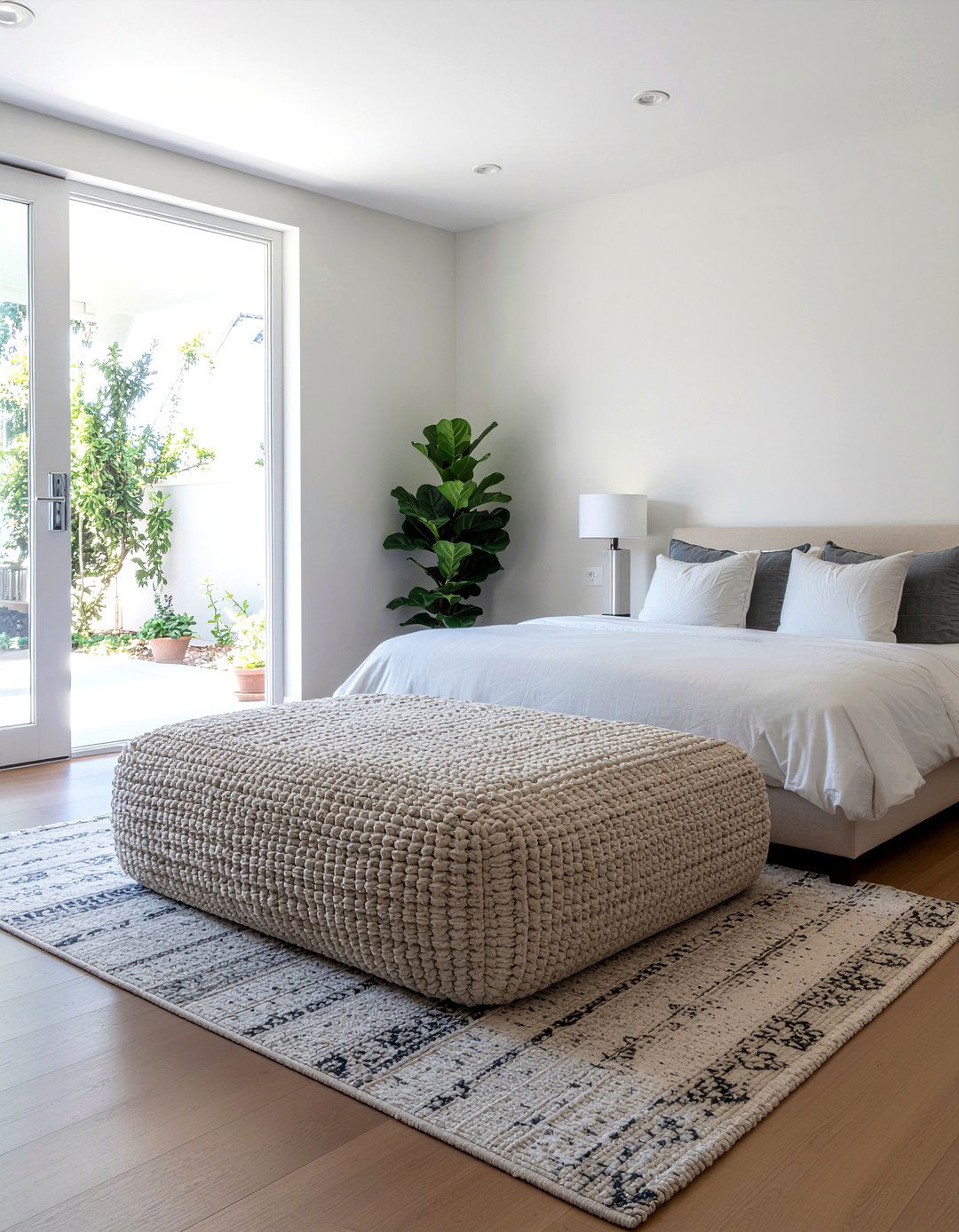 Large oversized pouf - 30 bedroom poufs