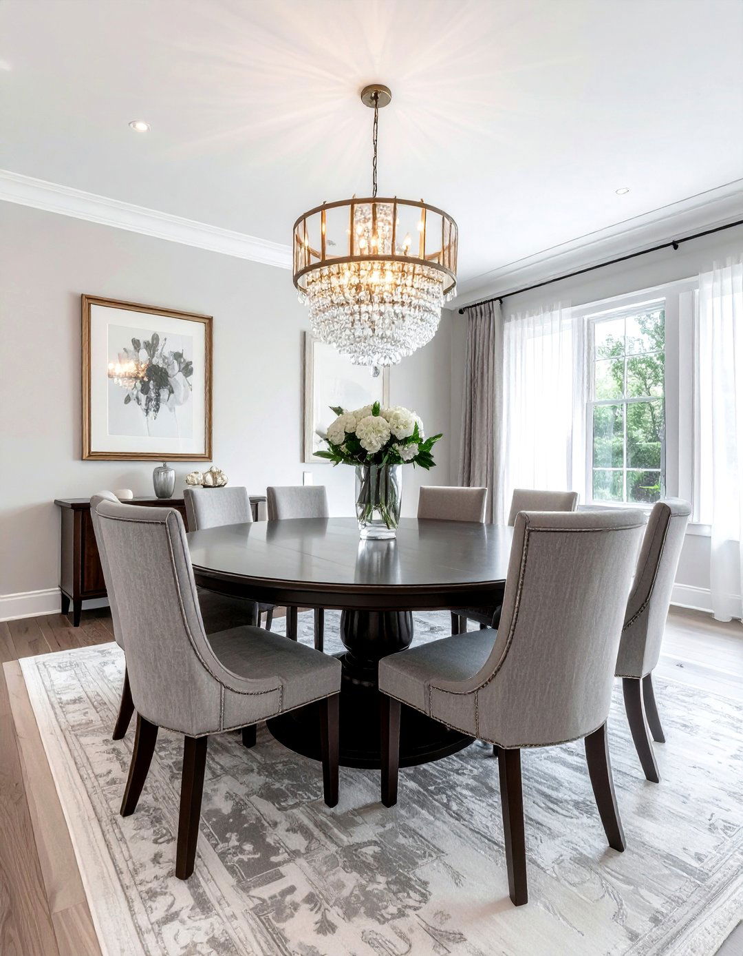 Large round dining table for - 30 round dining room ideas