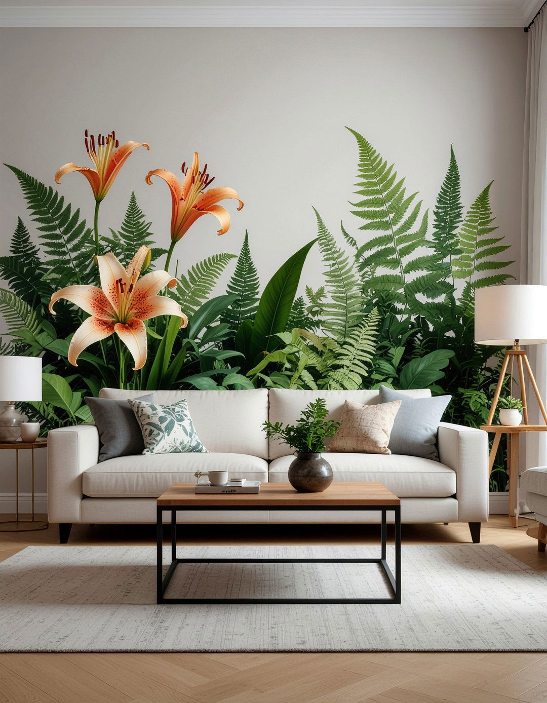 Large scale botanical wallpaper - 30 living room bold wallpapers