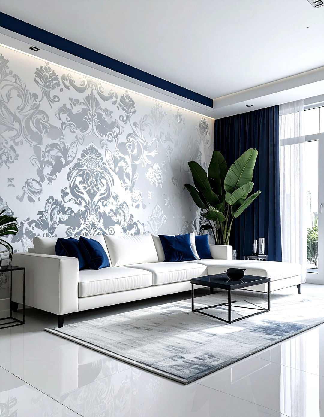 Large scale damask wallpaper - 30 damask wallpaper ideas