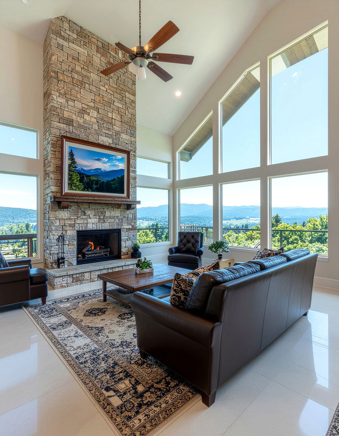 Large scale portrait - 30 living room photo displays