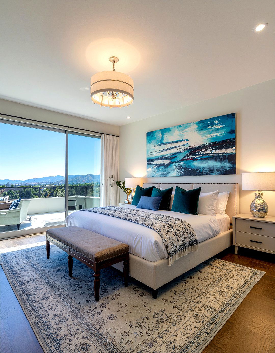 Large scale wall art - 30 high ceiling bedroom ideas