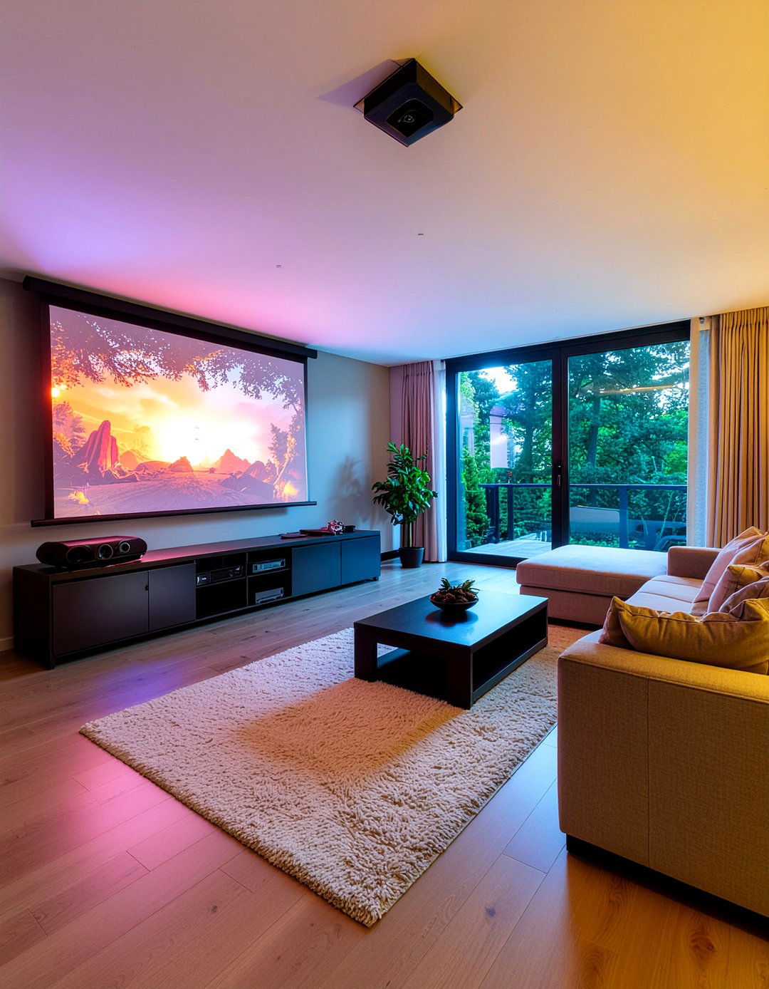 Large screen projector - 30 video game living room ideas
