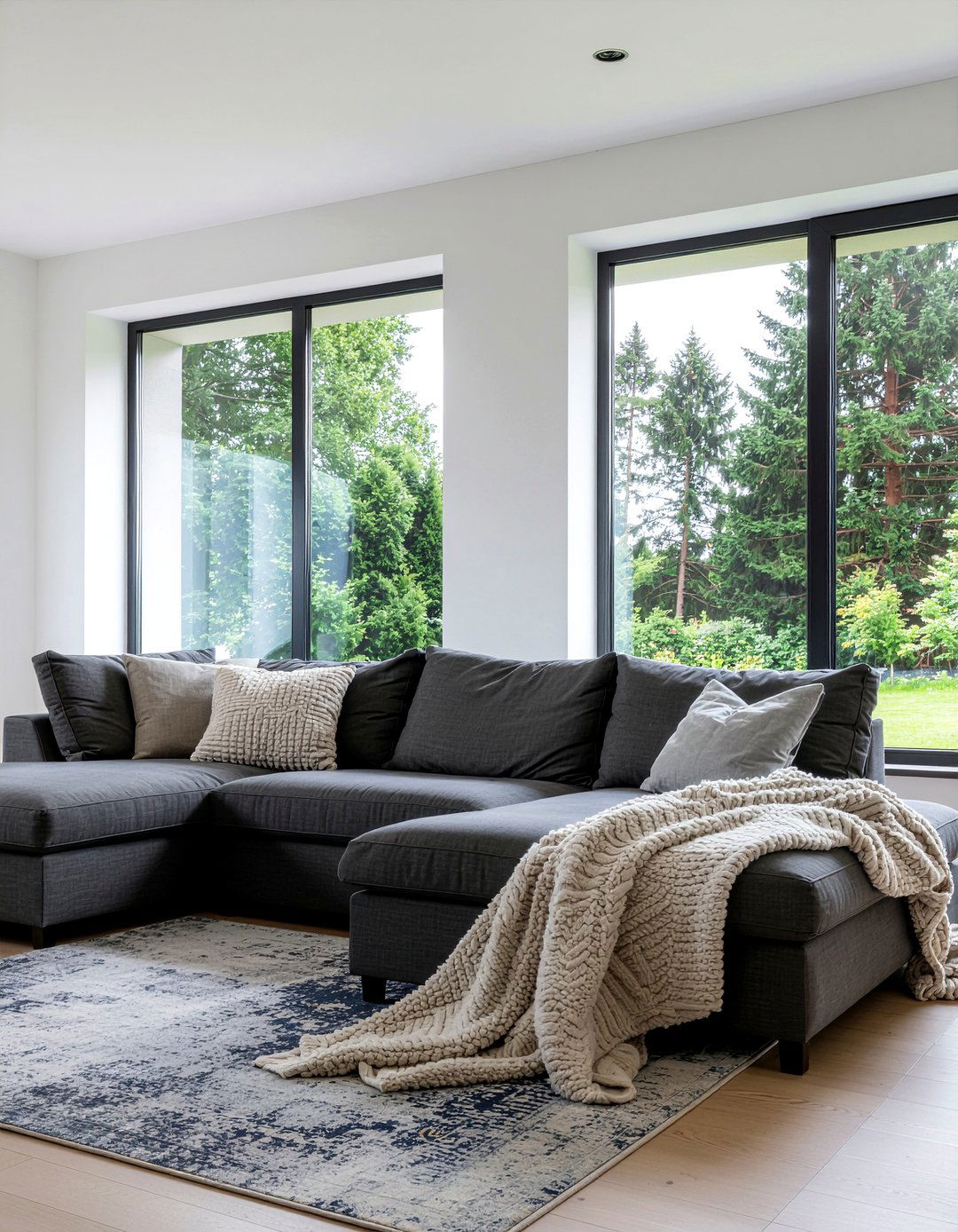 Large sectional sofa - 30 cozy living room ideas