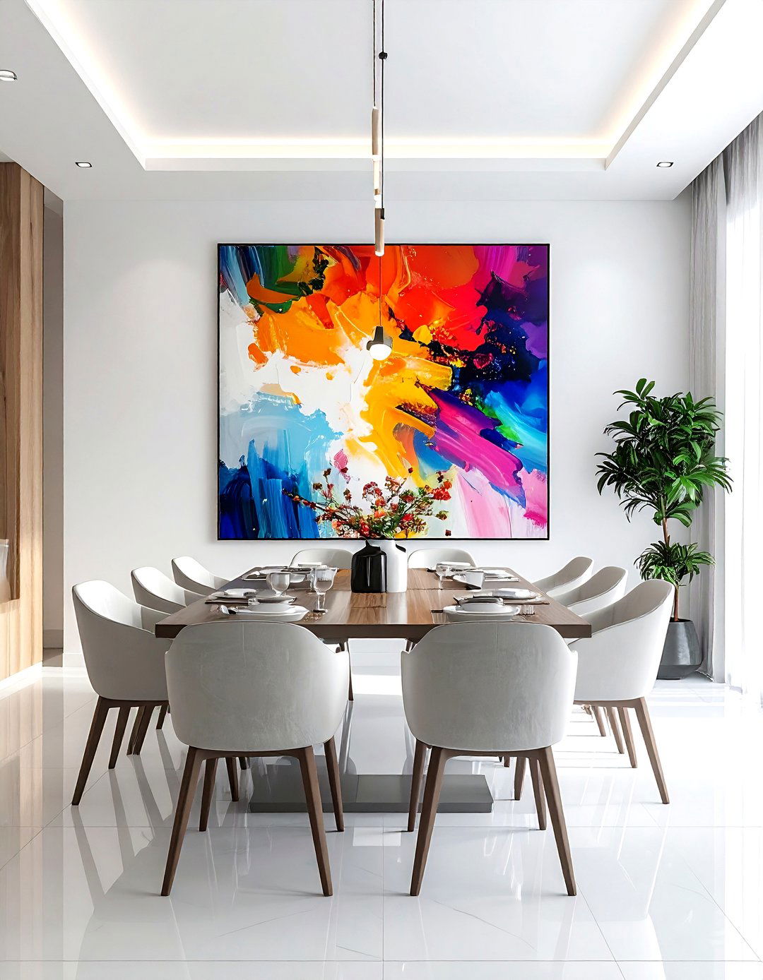 Large wall art dining room - 30 Park Avenue dining room ideas